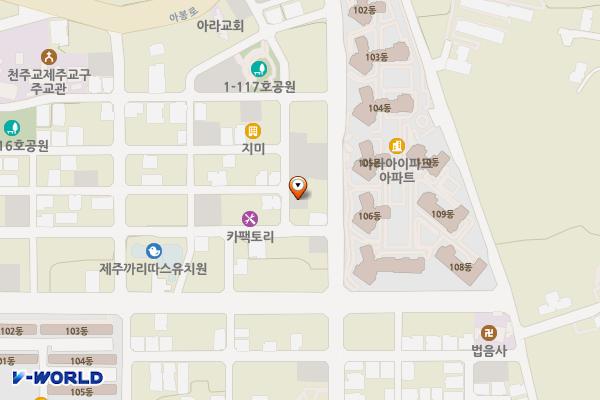 아라일동 6117-10 위치 지도 — 제주특별자치도 제주시 아라일동 6117-10