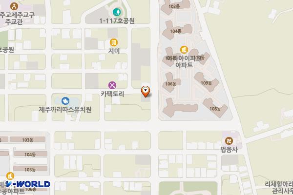 아라일동 6116-4 위치 지도 — 제주특별자치도 제주시 아라일동 6116-4