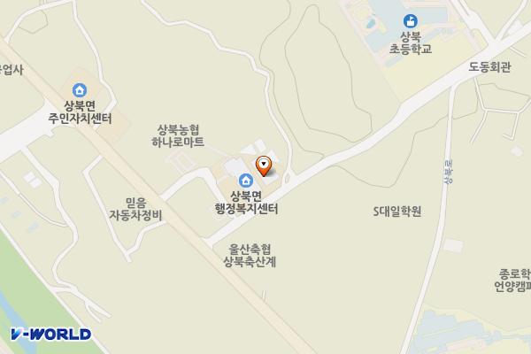 상북면사무소 1층 위치 지도 — 울산 울주군 상북면 도동신리로 5 (산전리, 상북면사무소)