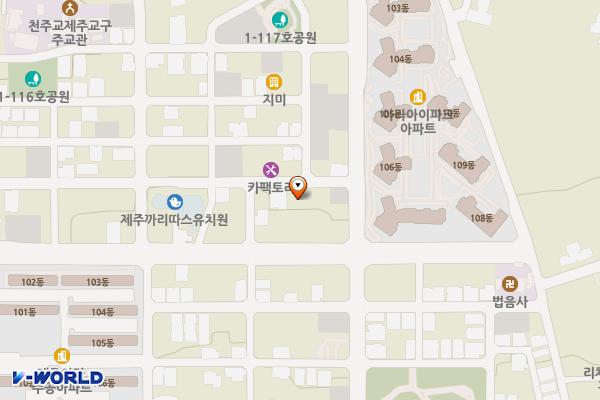 아라일동 6116-2 위치 지도 — 제주특별자치도 제주시 아라일동 6116-2