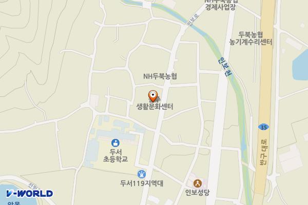 울주생활문화센터 위치 지도 — 울산 울주군 두서면 인보로 95 (인보리)