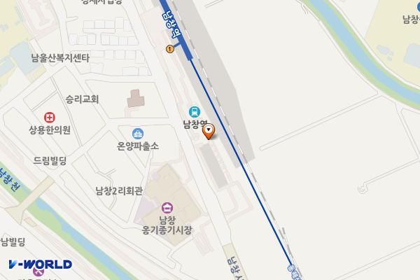 남창역 위치 지도 — 울산 울주군 온양읍 남창역길 40 (남창리, 남창역)