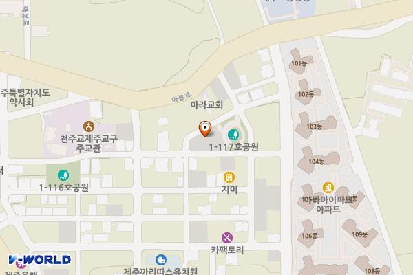 아라일동 6111 위치 지도 — 제주특별자치도 제주시 아라일동 6111