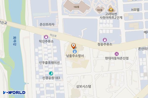 온산소방서 위치 지도 — 울산 울주군 온산읍 덕신로 232 (덕신리, 온산소방서)