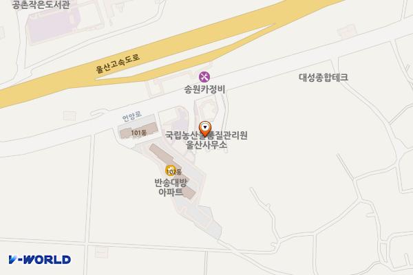 국립농산물품질관리원 울산사무소 화장실 위치 지도 — 울산광역시 울주군 언양읍 언양로 436