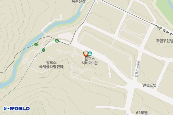 복합웰컴센터 산악문화센터 1층화장실 위치 지도 — 울산 울주군 상북면 알프스온천5길 103-8 (등억알프스리, 산악문화센터)