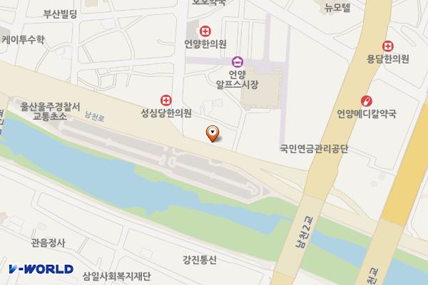언양시장이동식 위치 지도 — 울산 울주군 언양읍 남부리 336-87