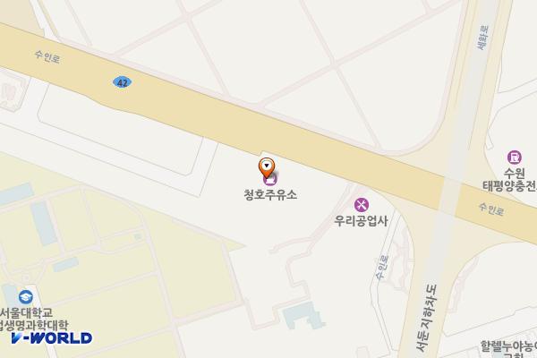 청호주유소 위치 지도 — 경기도 수원시 권선구 수인로 57 (서둔동)