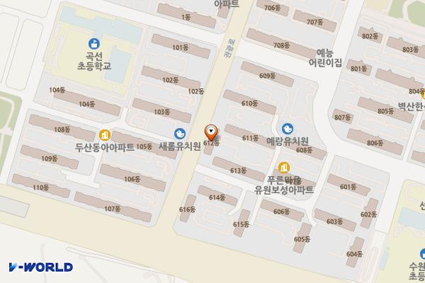 다솜어린이공원(어공5호) 위치 지도 — 경기도 수원시 권선구 권중로 110(권선동)
