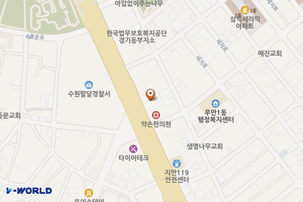 선명빌딩 위치 지도 — 경기도 수원시 팔달구 경수대로 672