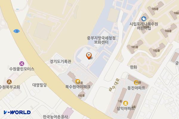 중부지방국세청 위치 지도 — 경기도 수원시 장안구 경수대로 1110-17