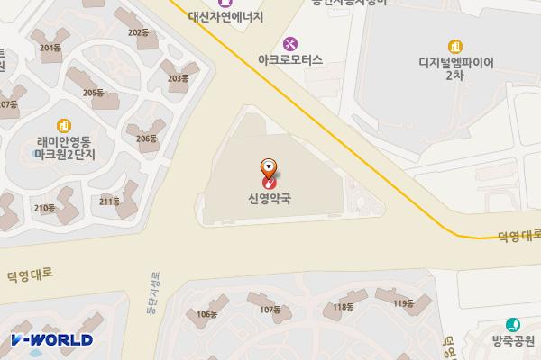 이마트 트레이더스 수원점 위치 지도 — 경기도 수원시 영통구 삼성로 2(신동)