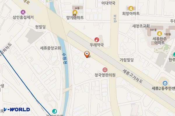 세류동우체국 위치 지도 — 경기도 수원시 권선구 덕영대로 1084(세류동)