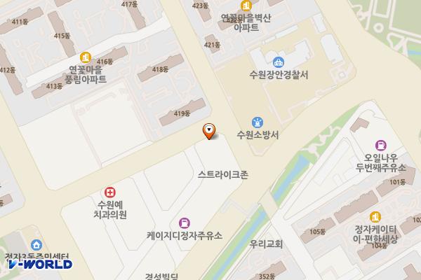 선일프라자1차빌딩 위치 지도 — 경기도 수원시 장안구 대평로 90번길 46(정자동)