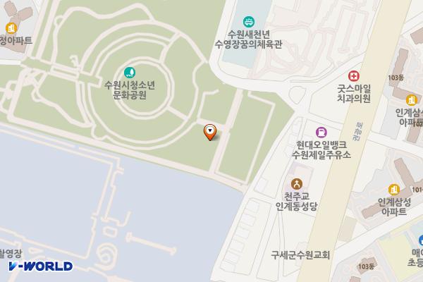 청소년문화 위치 지도 — 경기도 수원시 팔달구 인계동 351-1