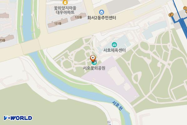 서호꽃뫼 위치 지도 — 경기도 수원시 팔달구 수성로 120(화서동)