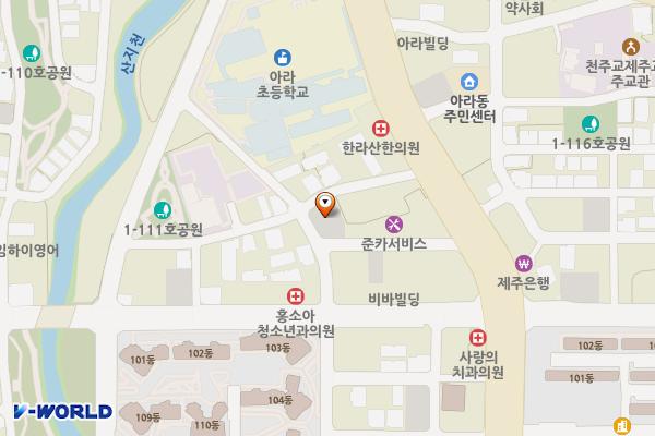아라일동 6096 위치 지도 — 제주특별자치도 제주시 아라일동 6096