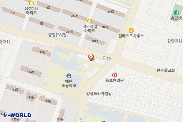 삼호종합상가 위치 지도 — 경기도 수원시 영통구 매탄로 151(매탄동)