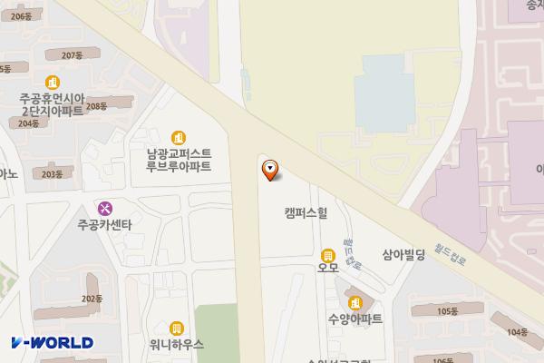 캠퍼스프라자 위치 지도 — 경기도 수원시 영통구 월드컵로 199(원천동)
