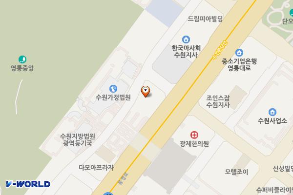 모던타운 위치 지도 — 경기도 수원시 영통구 봉영로 1605(영통동)