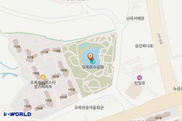오목호수 위치 지도 — 경기도 수원시 권선구 오목천동 1171