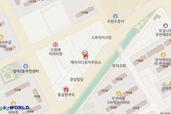 에이제이에너지(주)직영 정자현대주유소 위치 지도 — 경기도 수원시 장안구 정자천로 175, 정자주유소 (정자동)