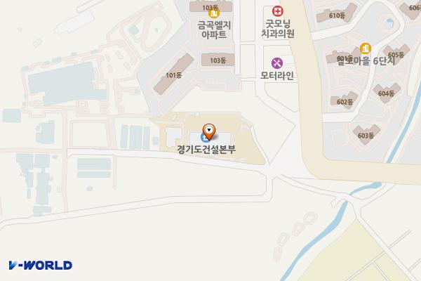 경기도건설본부 위치 지도 — 경기도 수원시 권선구 칠보로1번길 20(금곡동)