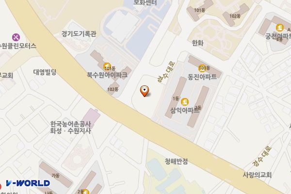 구도일삼익씨앤에스유통 위치 지도 — 경기도 수원시 장안구 경수대로 1104(파장동)