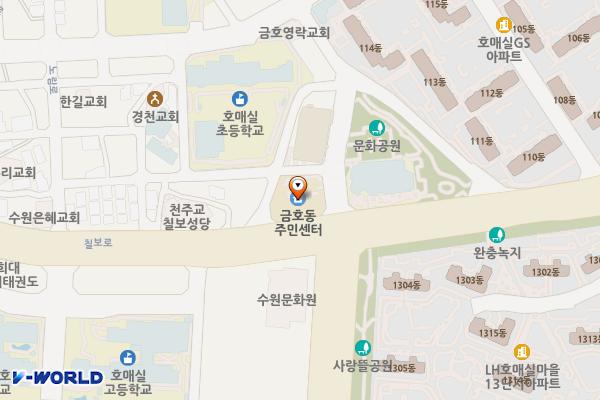 호매실동행정복지센터 위치 지도 — 경기도 수원시 권선구 칠보로 161(호매실동)