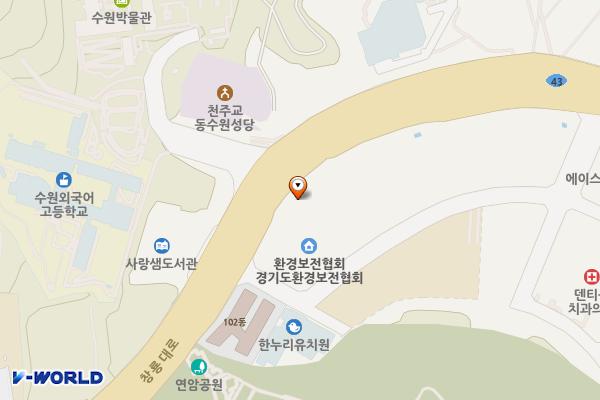 미래주유소 위치 지도 — 경기도 수원시 영통구 창룡대로 266(이의동)