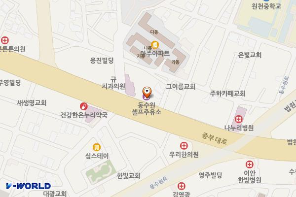 동수원현대셀프주유소 위치 지도 — 경기도 수원시 영통구 중부대로 277(원천동)