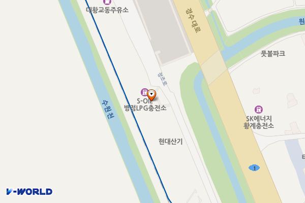 극동산업 병점충전소 위치 지도 — 경기도 수원시 권선구 정조로 215 (곡선동)