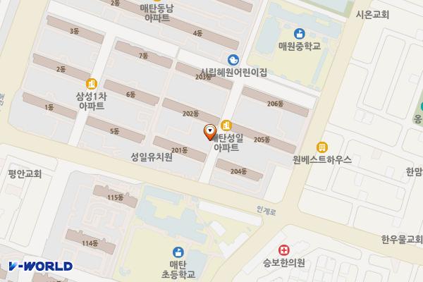 삼성1차종합상가 위치 지도 — 경기도 수원시 영통구 인계로 219(매탄동)