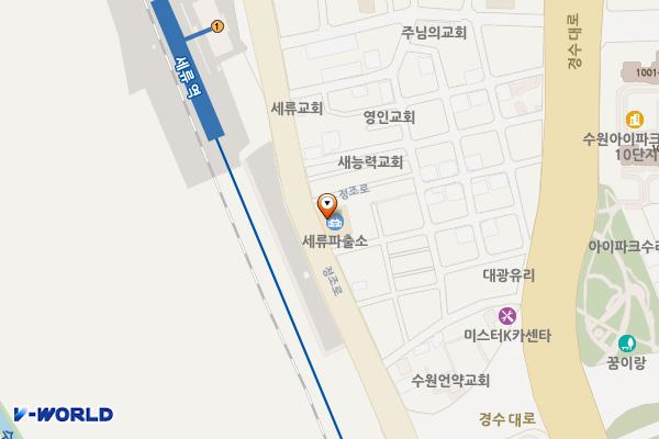 세류지구대 위치 지도 — 경기도 수원시 권선구 정조로 370(세류동)