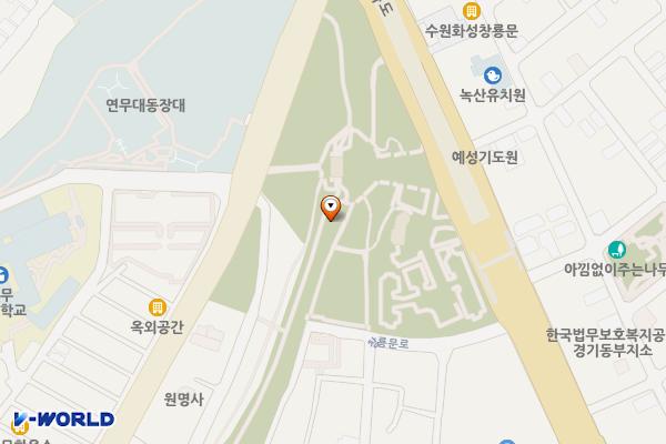 창룡문외성 위치 지도 — 경기도 수원시 팔달구 경수대로 697(지동)