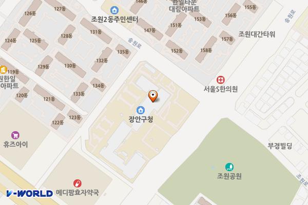 장안구보건소 위치 지도 — 경기도 수원시 장안구 송원로 101(조원동)