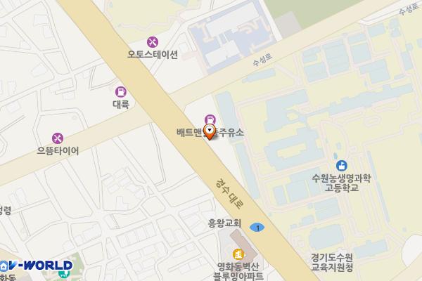 HD현대오일뱅크 베트맨주유소 위치 지도 — 경기도 수원시 장안구 경수대로 818 (영화동)