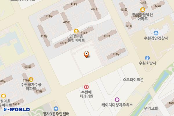 라이프 센터 위치 지도 — 경기도 수원시 장안구 대평로 90번길 19(정자동)