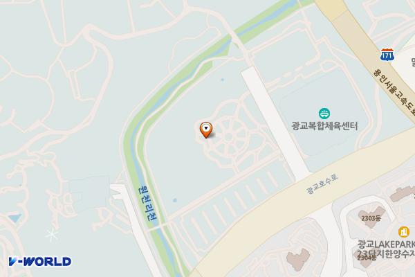 행복한들 위치 지도 — 경기도 수원시 영통구 광교호수로 127(하동)