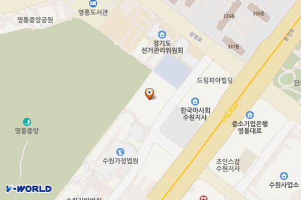 동아프라자 위치 지도 — 경기도 수원시 영통구 매영로 345번길 95(영통동)