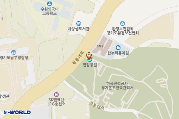 연암(소) 위치 지도 — 경기도 수원시 영통구 창룡대로 246(광교1동)