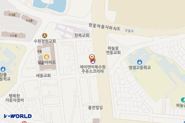 북수원셀프주유소 위치 지도 — 경기도 수원시 장안구 서부로 2201 (율전동)