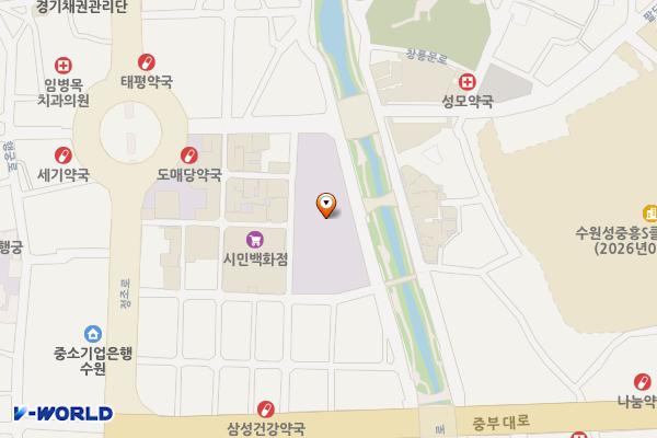 영동시장 위치 지도 — 경기도 수원시 팔달구 수원천로 255번길 6(영동)