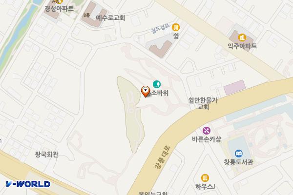 퉁소바위 위치 지도 — 경기도 수원시 장안구 창룡대로151번길 13