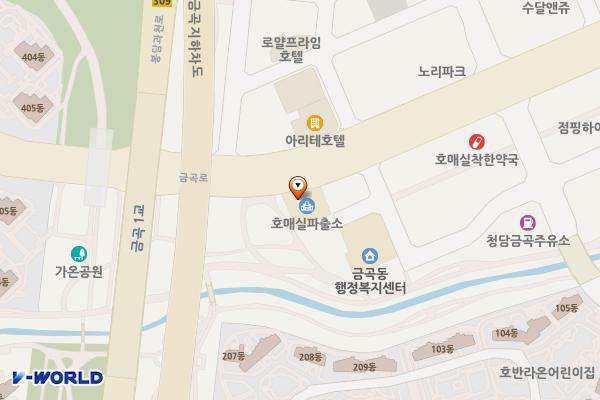 물빛찬 위치 지도 — 경기도 수원시 권선구 금곡로 190(금곡동)