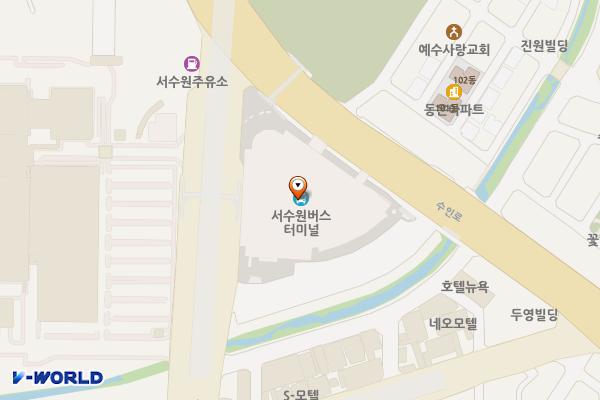 서수원터미널 위치 지도 — 경기도 수원시 권선구 수인로 291(구운동)