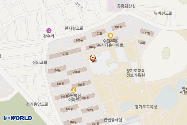 경기도교육청 남부청사 위치 지도 — 경기도 수원시 장안구 조원로 18(조원동)