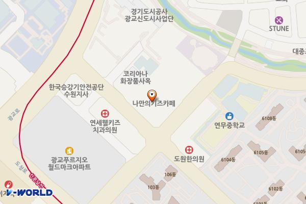 센트럴프라자 위치 지도 — 경기도 수원시 영통구 센트럴타운로 106