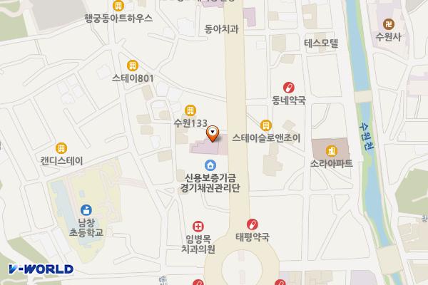 수원백병원 위치 지도 — 경기도 수원시 팔달구 정조로 793, 백내과병원 (팔달로2가)