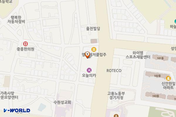 기분좋은주유소(GS칼텍스) 위치 지도 — 경기도 수원시 장안구 서부로 2175 (율전동)